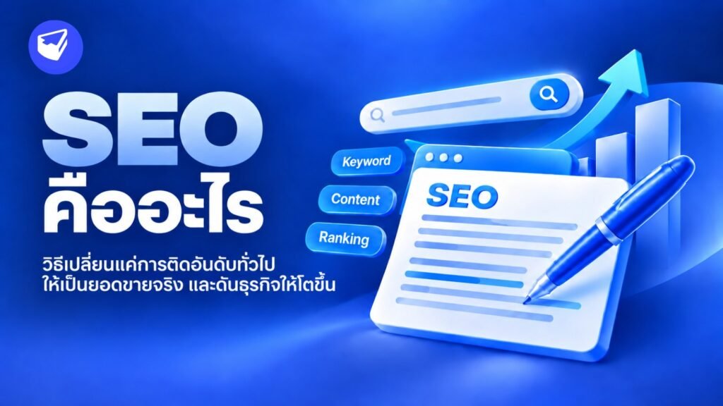 SEO คืออะไร วิธีเปลี่ยนแค่การติดอันดับทั่วไป ให้เป็นยอดขายจริง และดันธุรกิจให้โตขึ้น